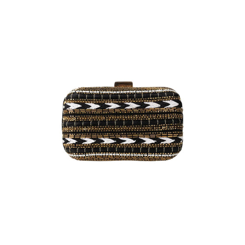 Beadwork Satin Clutch Bag