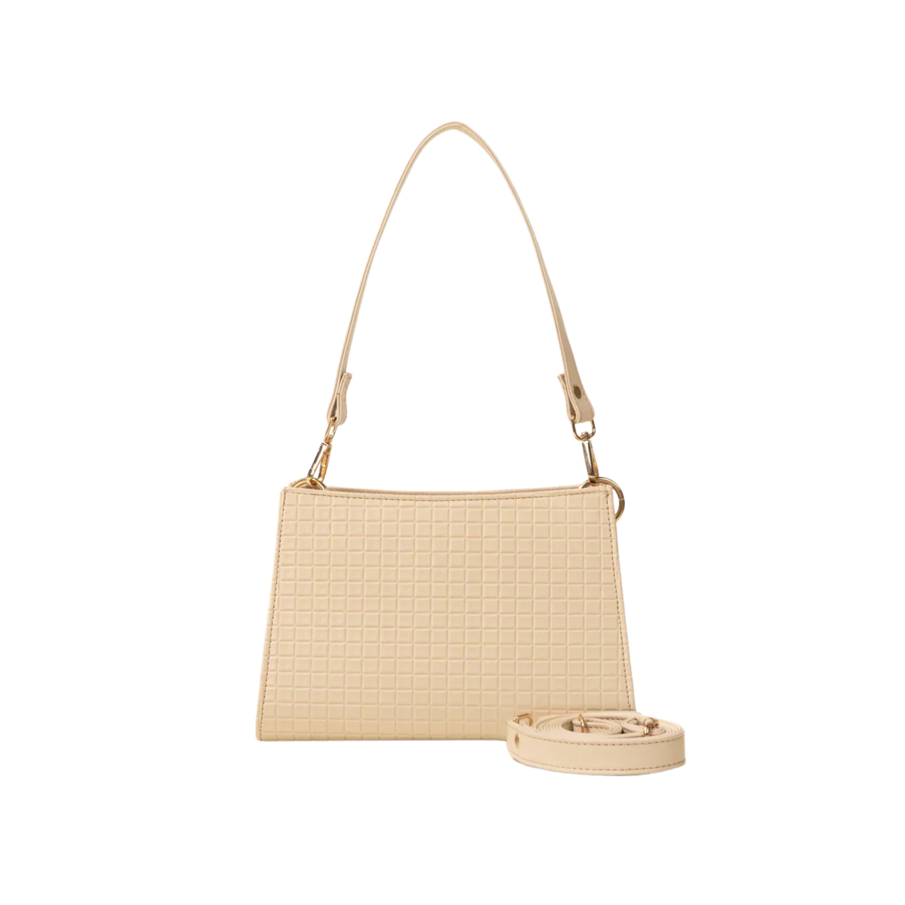 Boxed Beige Shoulder Bag