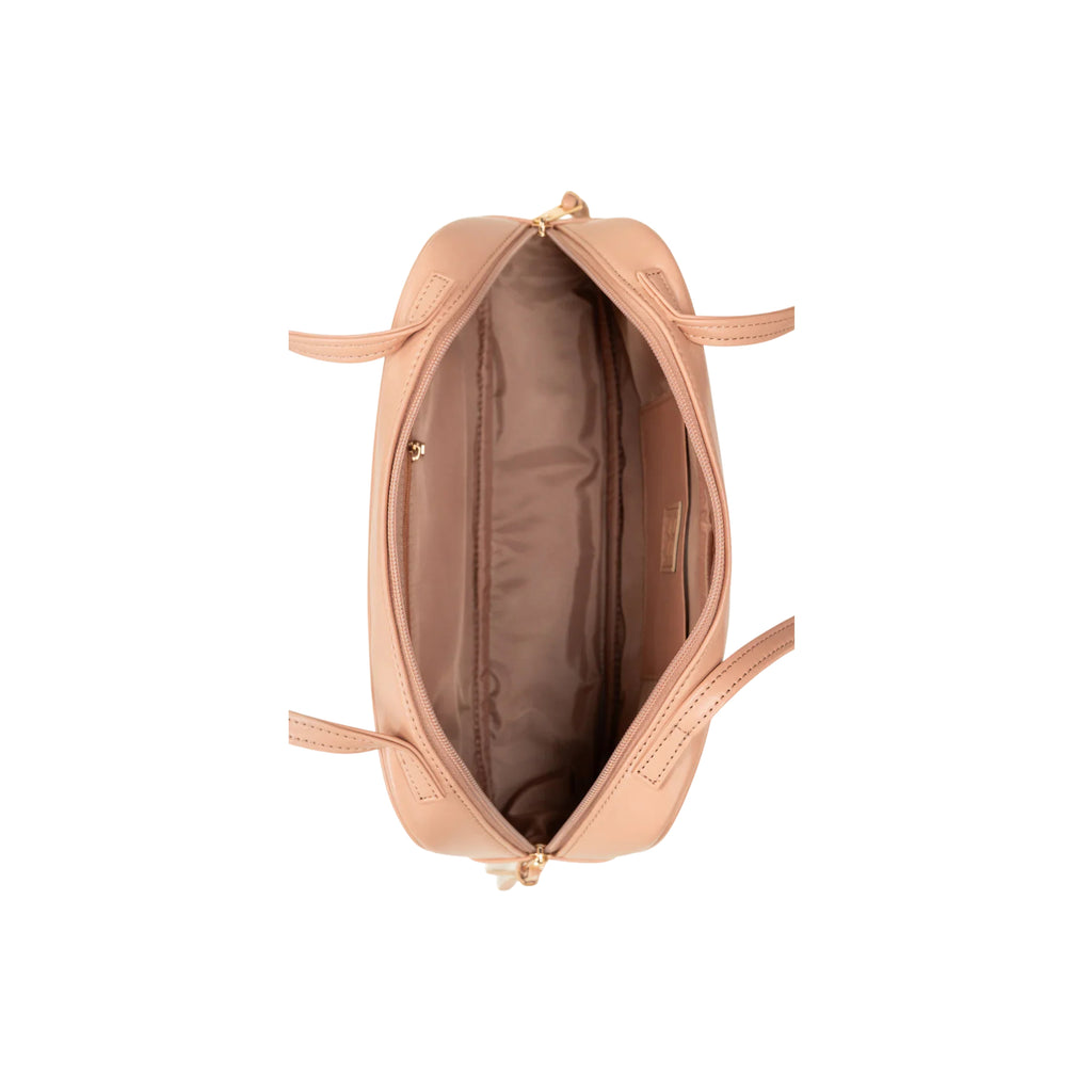 Pink zip-top Shoulder women Bag